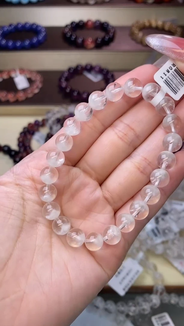 【闪购商品】水晶手链未镶嵌金字塔白幽灵8m+（多样性发其一）