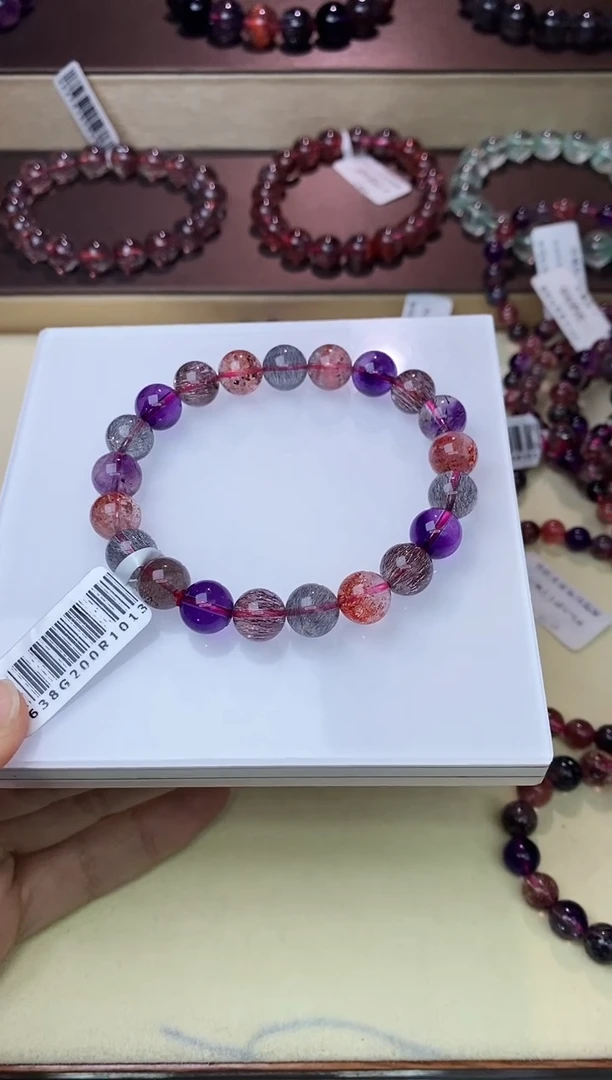【闪购商品】水晶手串未镶嵌黑加仑超七单圈9m+