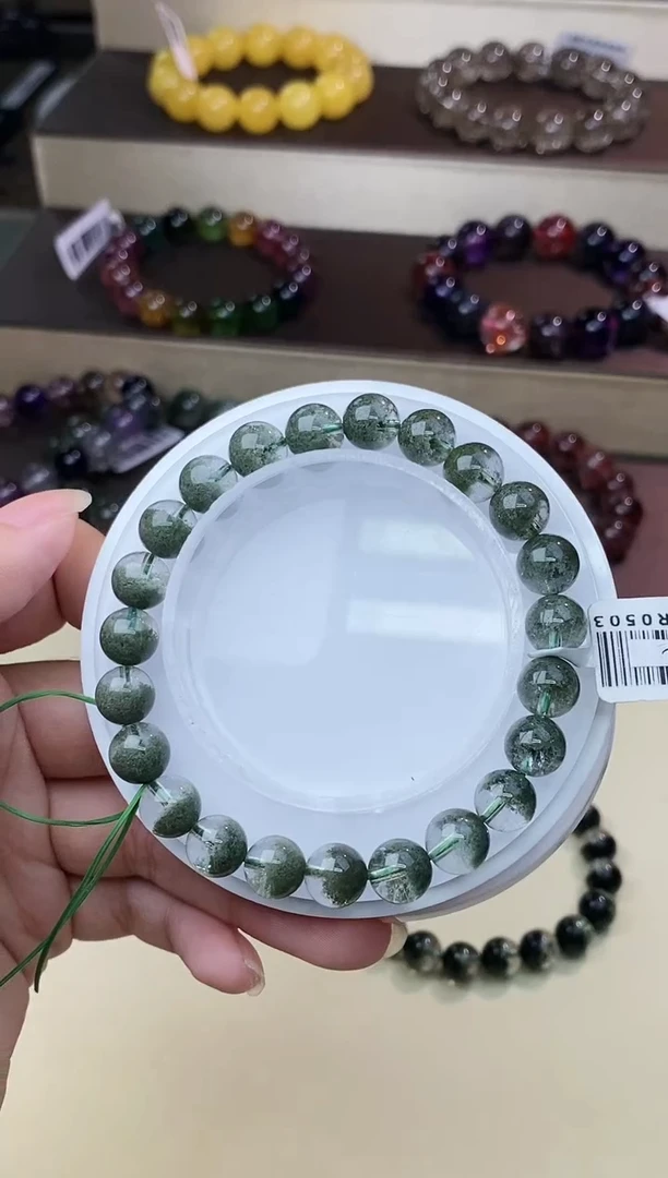 【闪购商品】水晶手链未镶嵌聚宝盆绿幽灵8m+