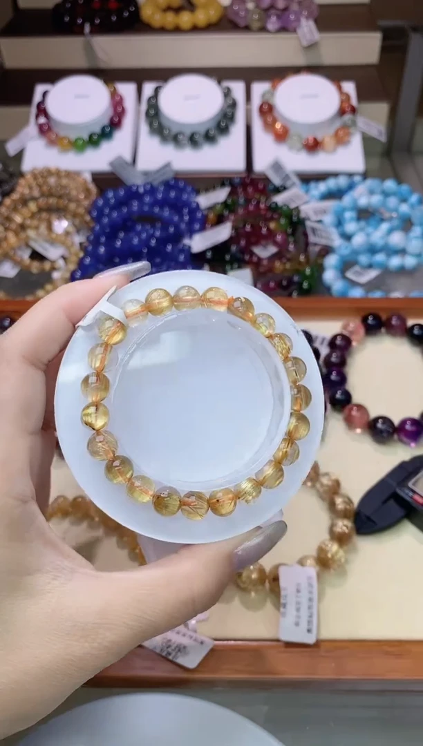 【闪购商品】发晶手链未镶嵌顺发板钛金8m+