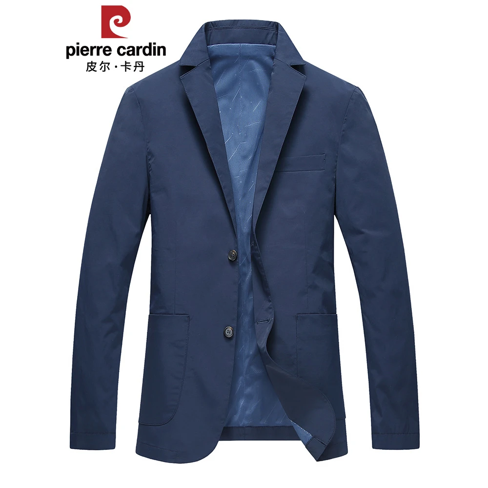 皮尔卡丹2025年春季新款休闲西服棉质商务西装中青年男士通勤外套