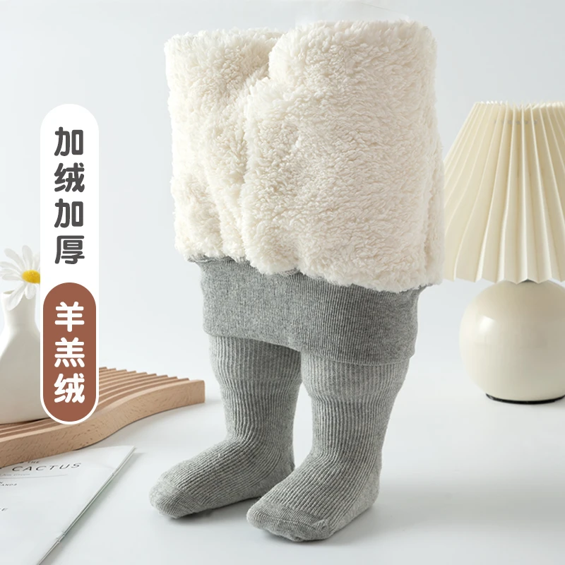连裤袜女童加绒特厚东北宝宝大pp打底连脚袜秋冬连体袜婴儿可爱