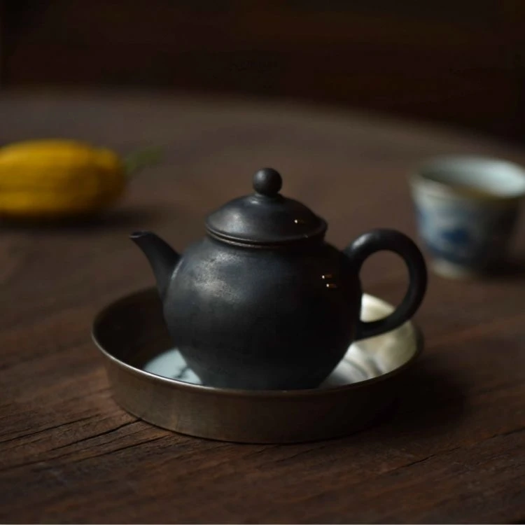 云由山坊-秋水壶-铁釉锯钉壶景德镇老岩泥手工茶壶泡茶壶茶器陶瓷