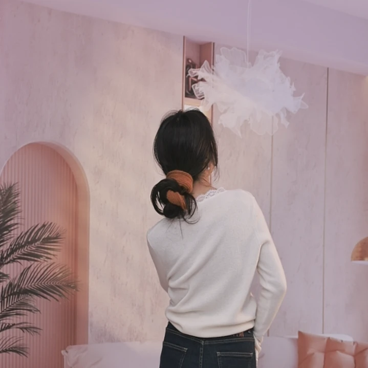 东倪原创秋冬氛围感多色毛线发圈甜美风扎头发皮筋 84D112914