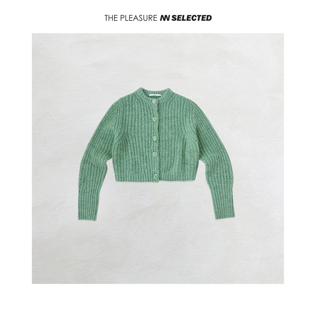 NNs小众设计师款 高级成衣时尚牛油果开衫毛衣13016