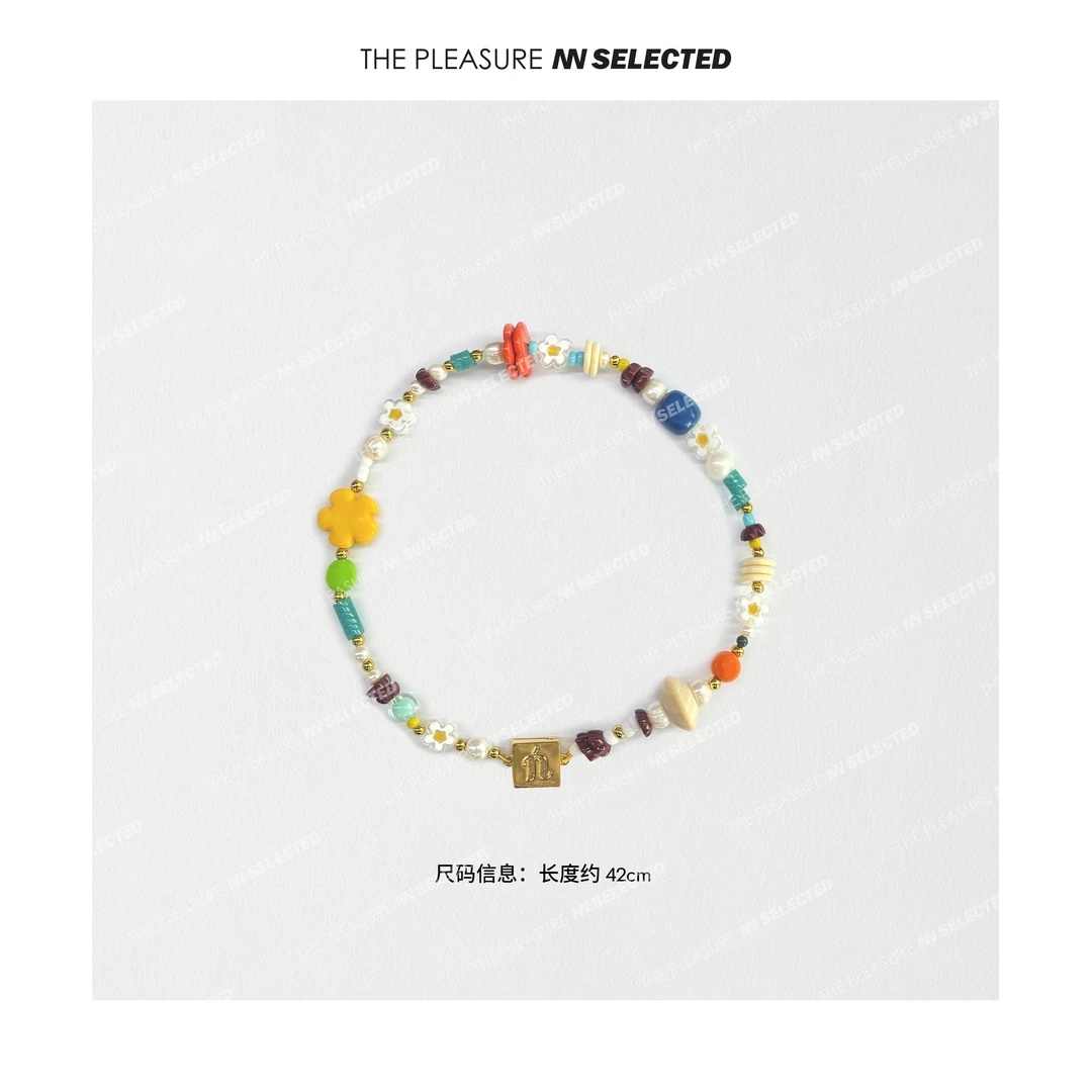 合金树脂项链 NiannNiann  灵感配饰巴厘岛彩虹串珠项链14033