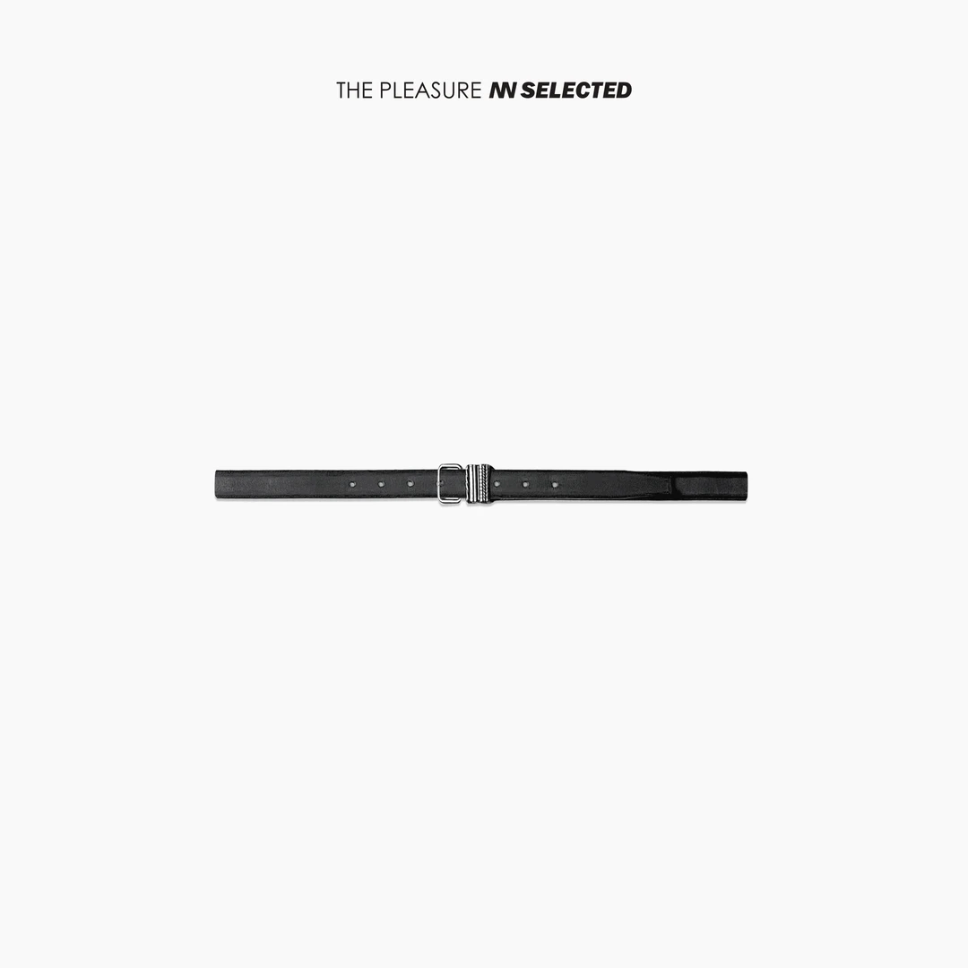 NiannNiann 小众设计灵感配饰复古装饰扣牛羊皮拼接细腰带13052