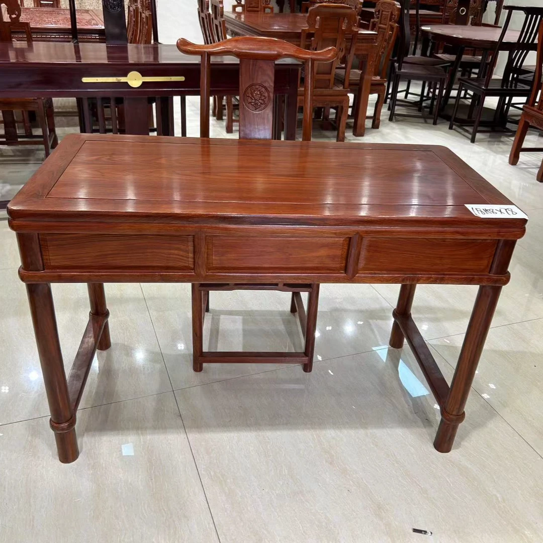 全国标红木刺猬紫檀明式书桌办公桌状元倬非洲黄花梨木