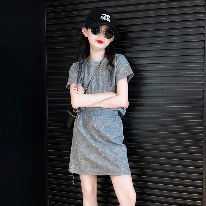 女童辣妹套装夏季2025新款女大童洋气时髦夏装儿童网红炸街套装裙