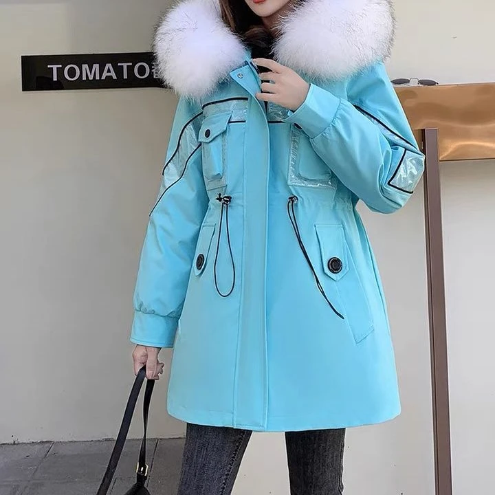 兔毛派克服女2024年冬季新款皮草外套皮毛一体内胆可拆卸年轻款