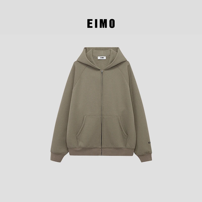 EIMO埃尔莫卫衣男女高街潮牌宽松情侣休闲开衫拉链连帽衫卫衣外套