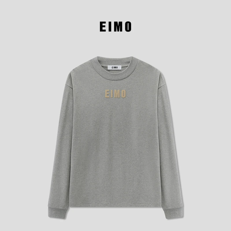 EIMO埃尔莫 男女同款时尚休闲经典LOGO长袖棉质T恤