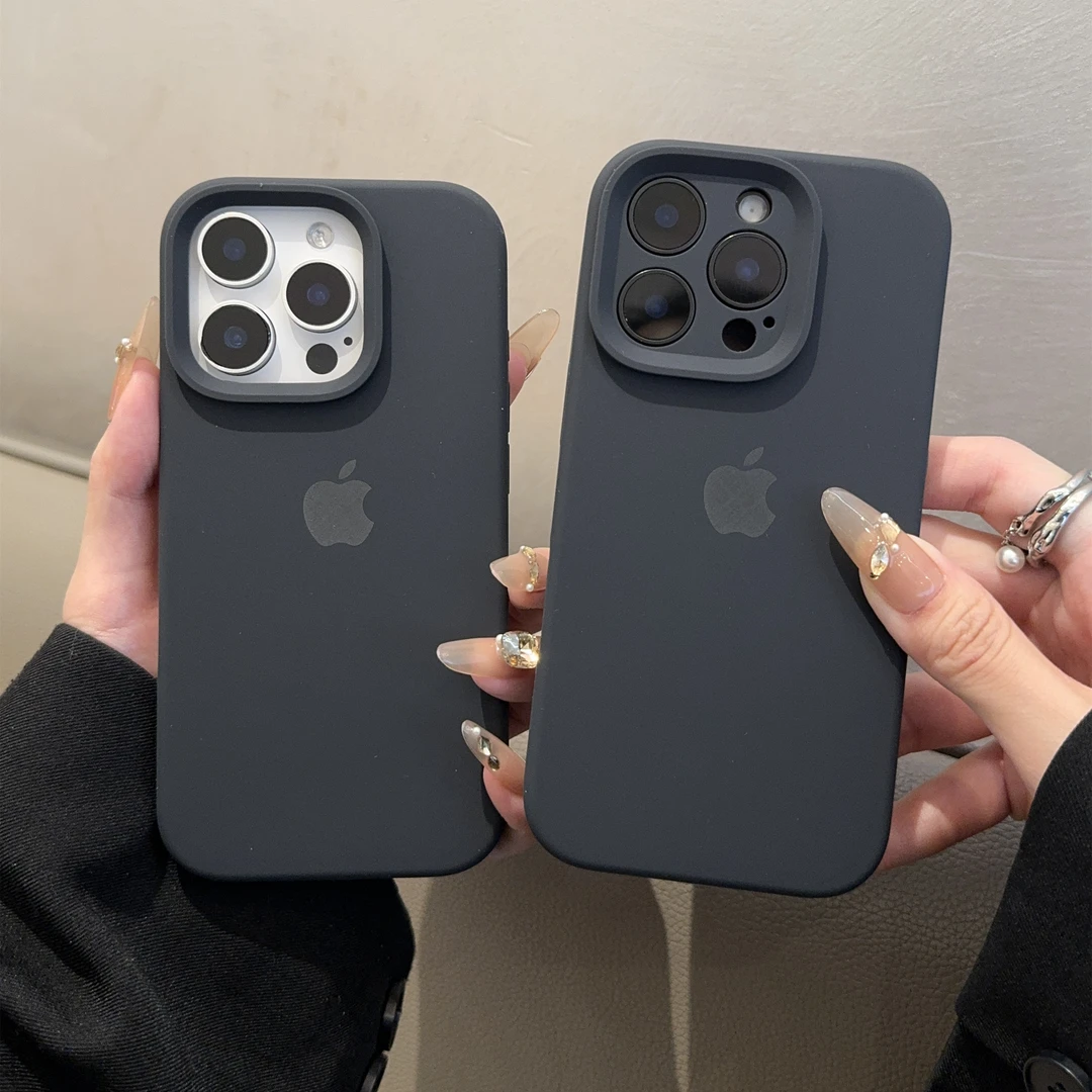 午夜色适用苹果手机壳15液态硅胶iphone14简约13纯色1211