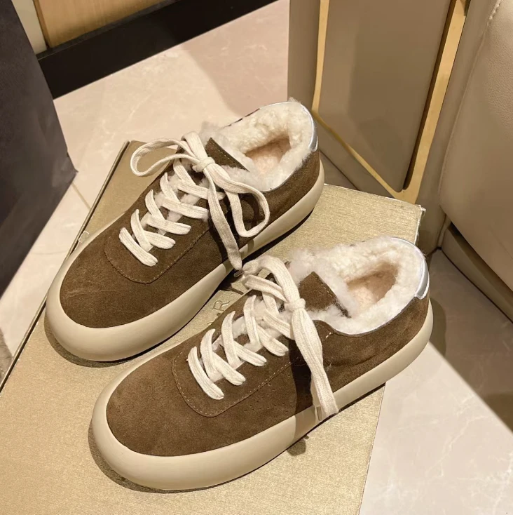 真皮真毛加绒女款休闲鞋QM-5135