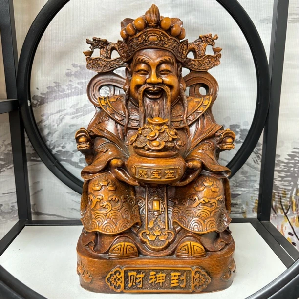 长22高40公分聚宝盆财神玄关博古架开业吧台前台收银台工艺品摆件