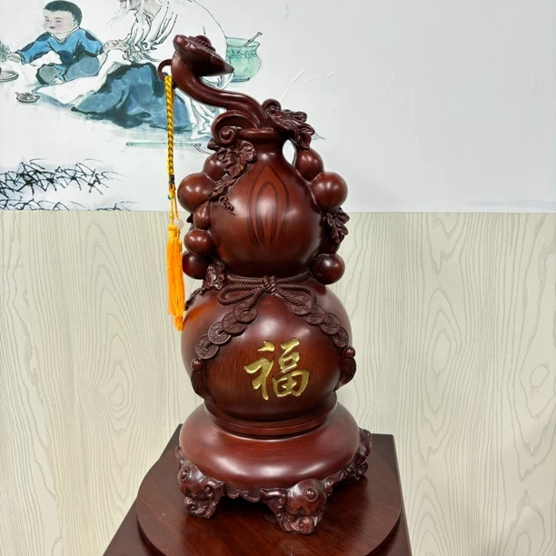 长22高42公分旋转福禄如意葫芦电视柜玄关博古架工艺品摆件