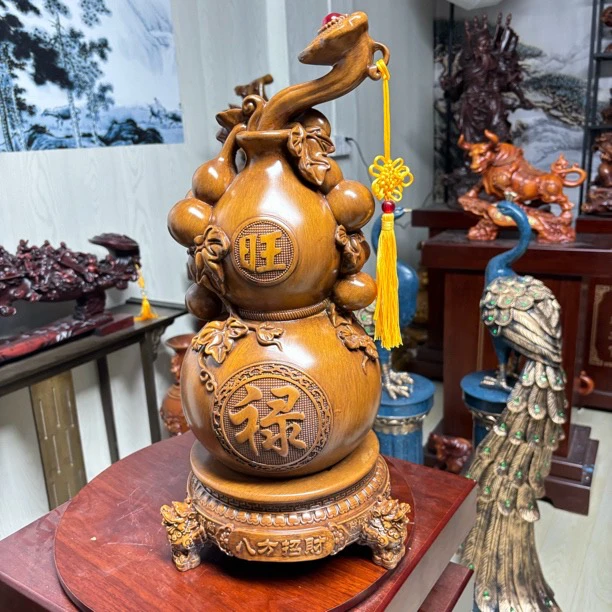 长24高48公分中式福禄葫芦大号摆件客厅玄关装饰乔迁开业礼品