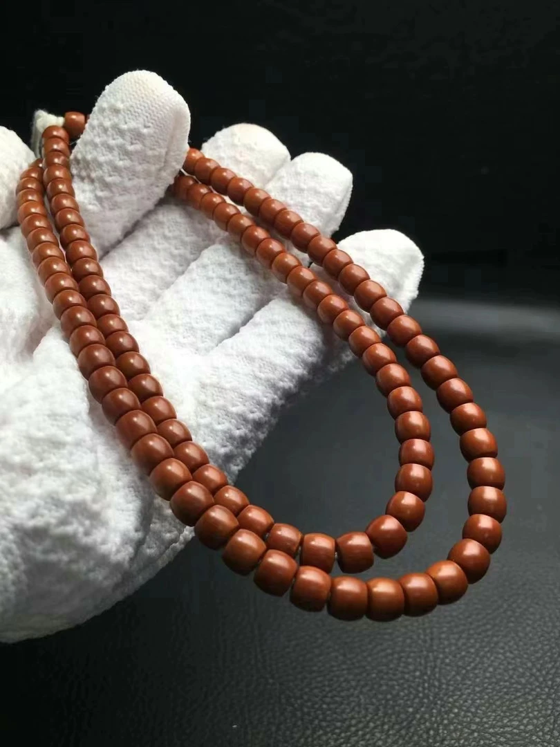 0.63橄榄核尖脖挂108稀有黄金尺寸橄榄核尖手工108手工