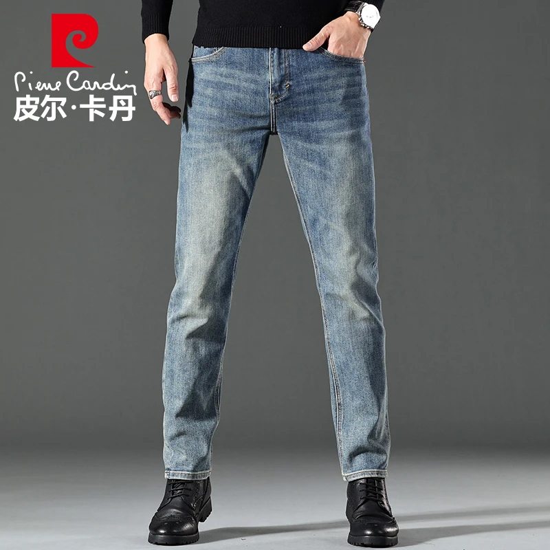 【春夏新款】皮尔卡丹牛仔裤男款小直筒中腰宽松男士牛仔裤22263