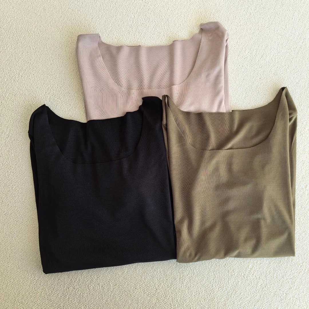 超级贴合内穿叠穿不臃肿大U领内穿不尴尬无痕打底衫