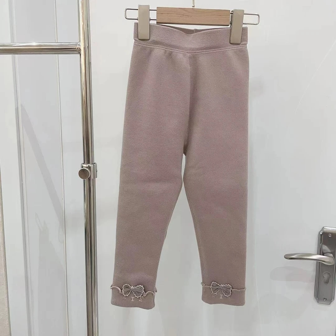 121427【单】-韩版2023新款女宝宝宽松打底裤好看加绒