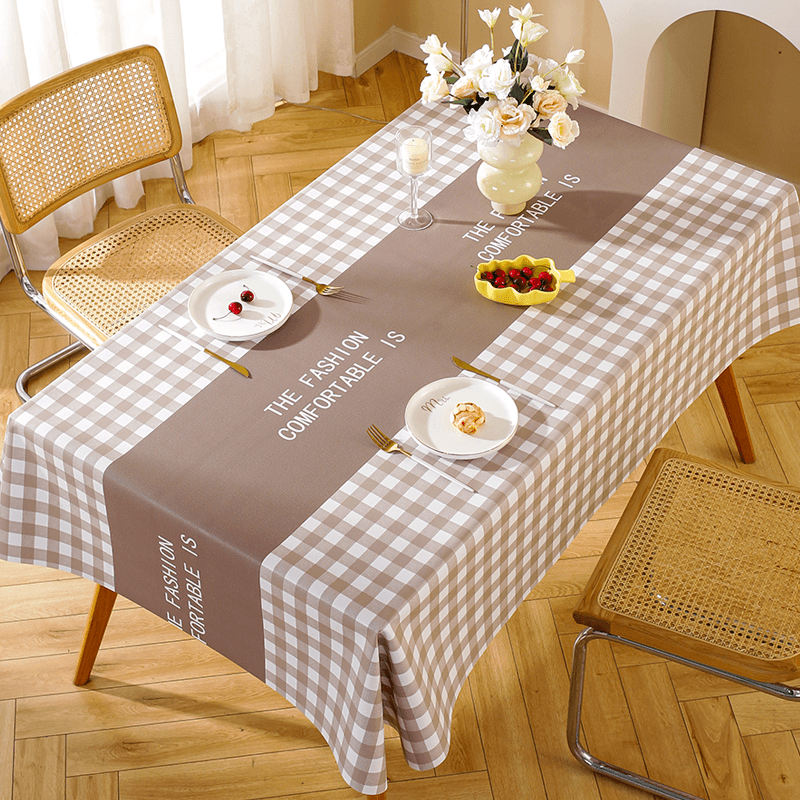 羊脂柔长方形桌布茶几专用高级感免洗桌台布防水防油防烫少女心