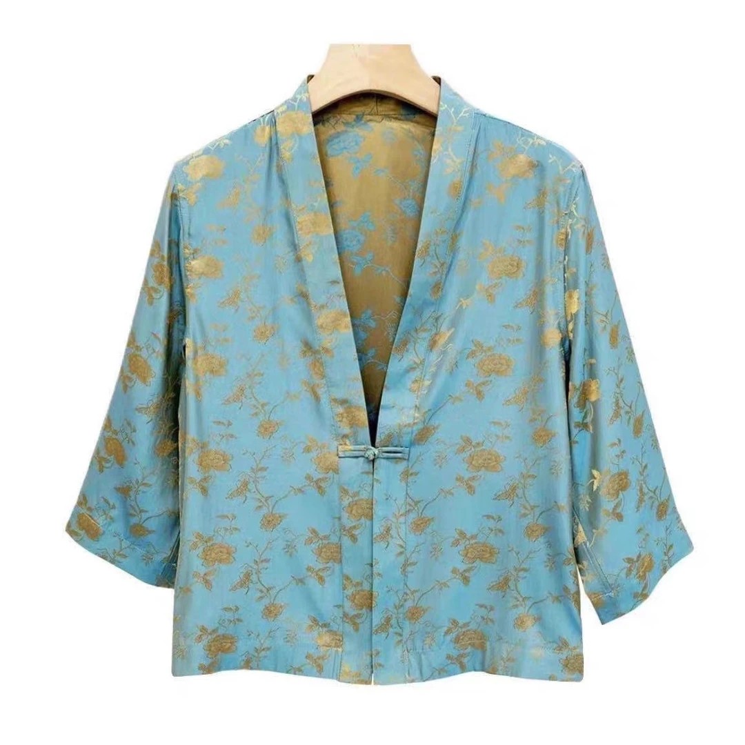 005 2024秋新款新中式提花双面双穿外套909