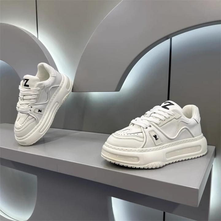 小白鞋2024秋冬新款时尚百搭厚底运动休闲鞋舒适高端原创设计男鞋