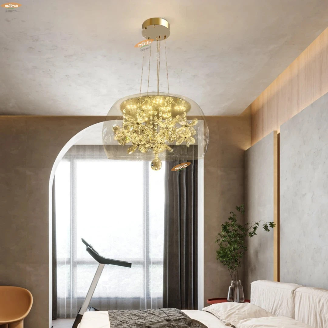 【聚宝盆】轻奢餐厅卧室衣帽间设计款水晶吊灯创意个性客厅水晶灯