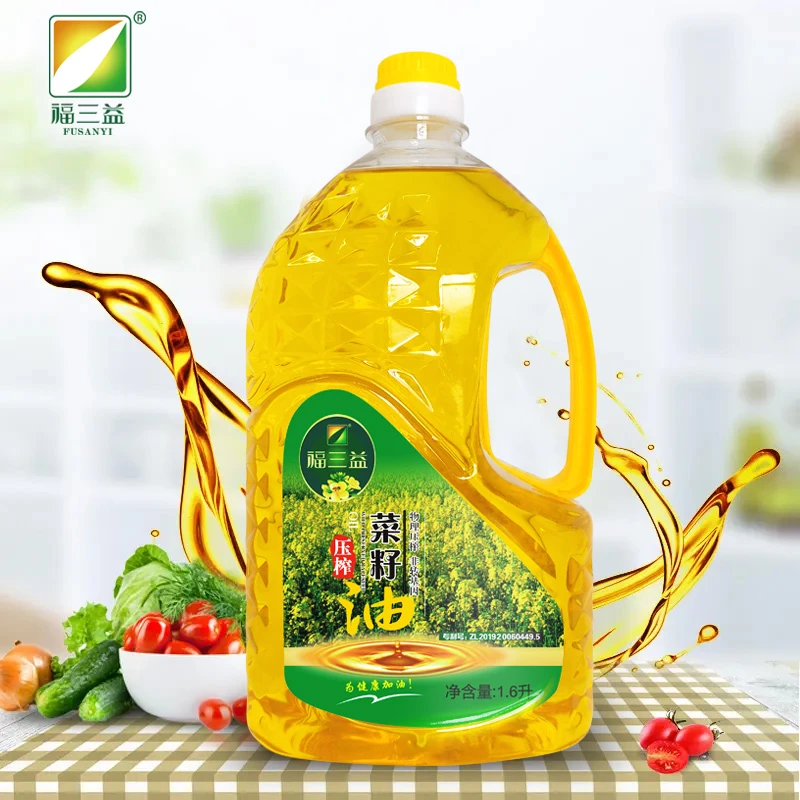 福三益营养食用低温压榨菜籽油1.6L