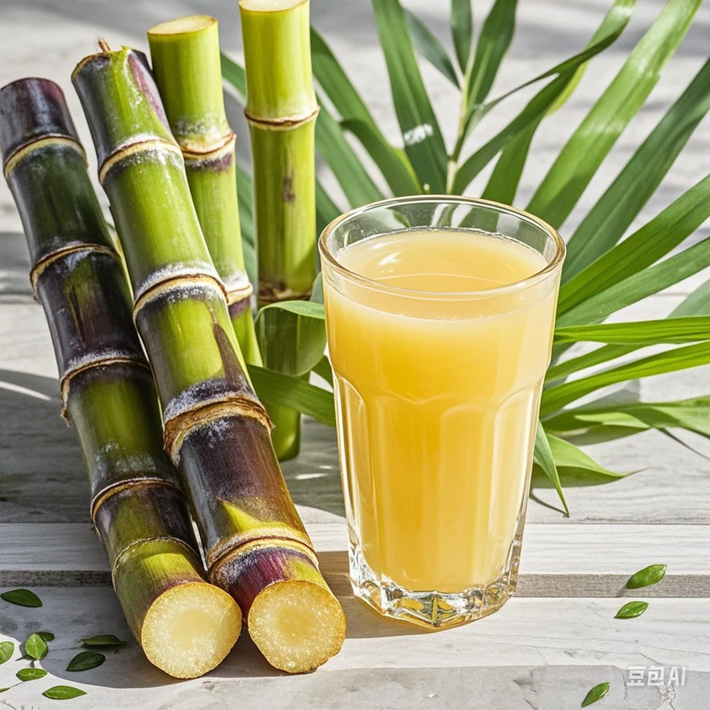 鲜榨果汁 青皮甘蔗汁杯500毫升