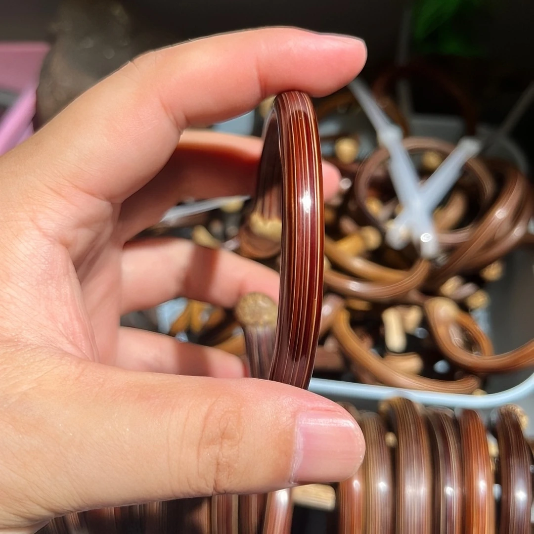 非金属木质手镯 手工金丝藤手镯