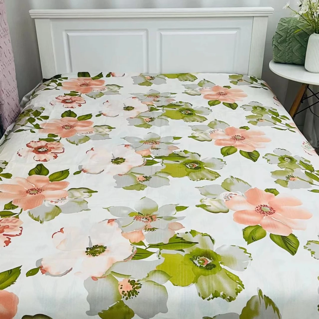 【富贵花】 精品五福提花缎条床单 尺寸235cm*245cm±5cm