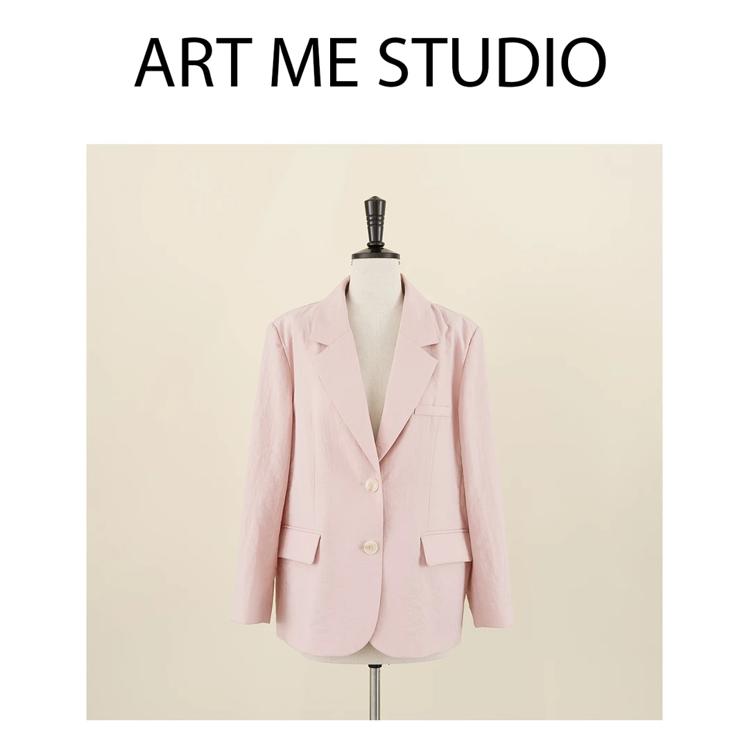『Hello Art Me』【奶油蔷薇西服外套】短款女士休闲修身春季w098