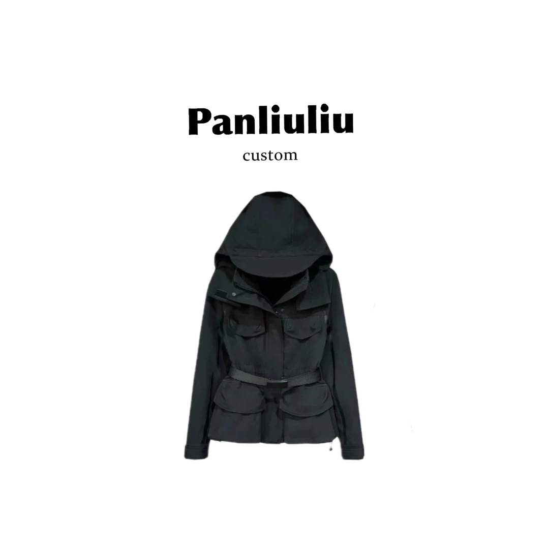 Panliuliu&【伯格曼岛】时尚百搭显瘦加绒连帽冲锋衣女L81267