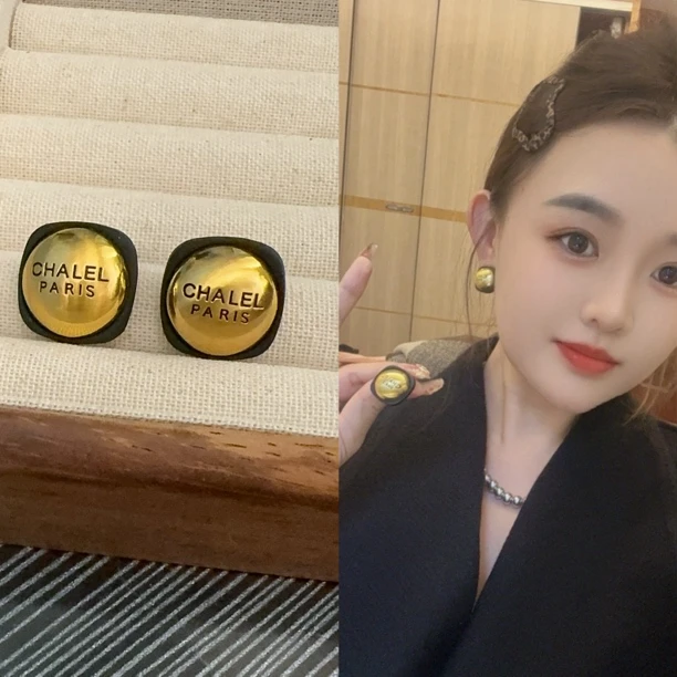 铜合金耳饰 黒唫時尚~时尚轻奢设计感气质耳环 S016