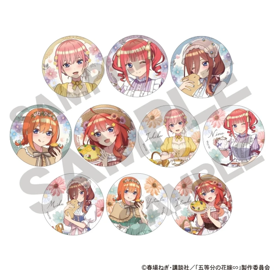 【轻音少女】五等分的花嫁 野餐快闪吧唧徽章 全10种(默认代拆）