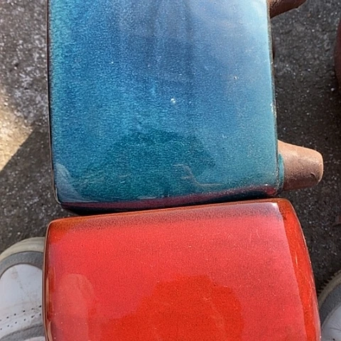 【闪购商品】紫砂花盆高15口15一对