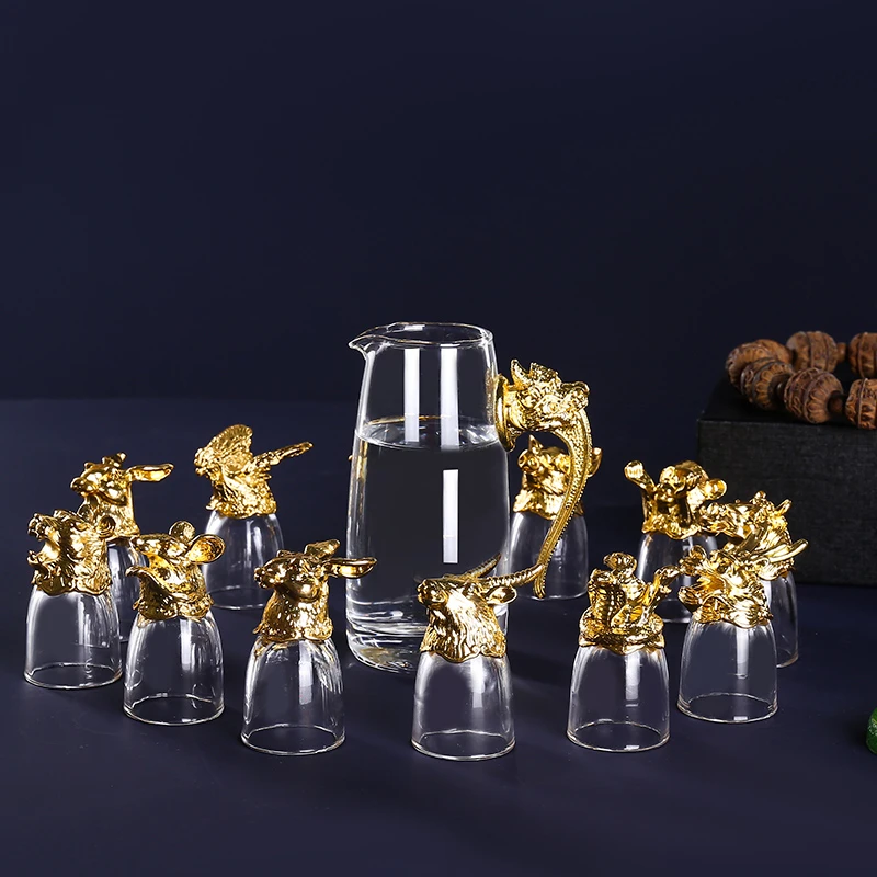 十二生肖白酒杯分酒器酒具套装