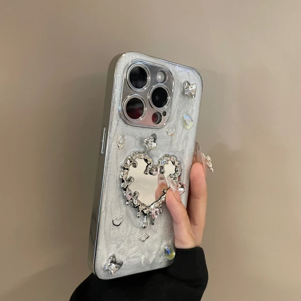 高级感气质蝴蝶镜子适用iPhone16pro手机壳苹果15日韩14女款小众