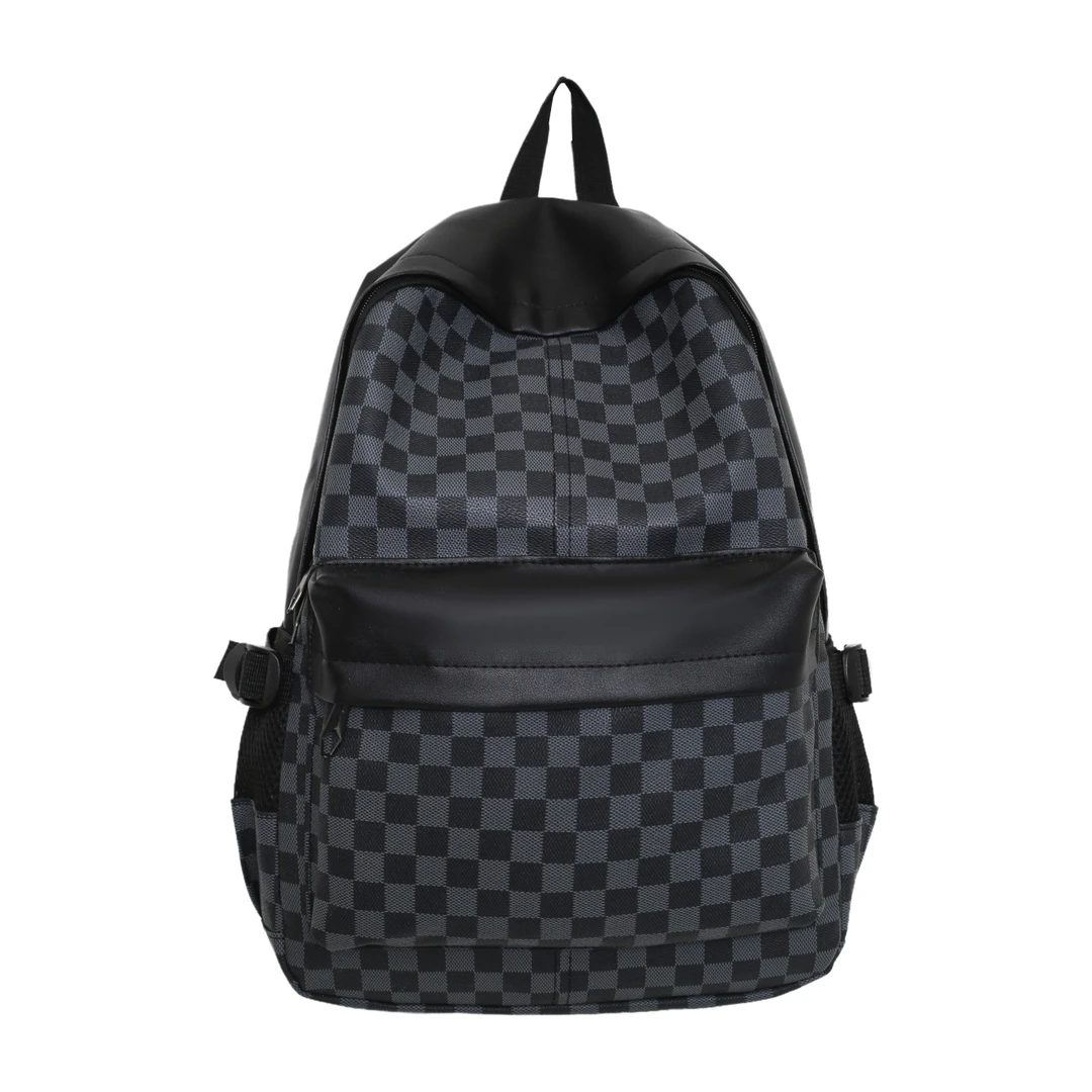 2025新款经典棋盘格双肩包