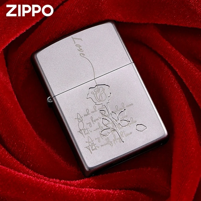 zippo打火机 玫瑰恋曲官方旗舰正品男实用防风礼盒装送礼物TCH1X1