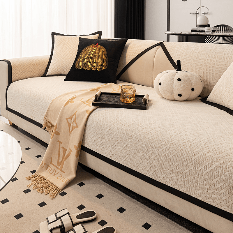 亲肤雪尼尔沙发垫四季通用坐垫简约现代2024新款座垫防滑坐垫套罩