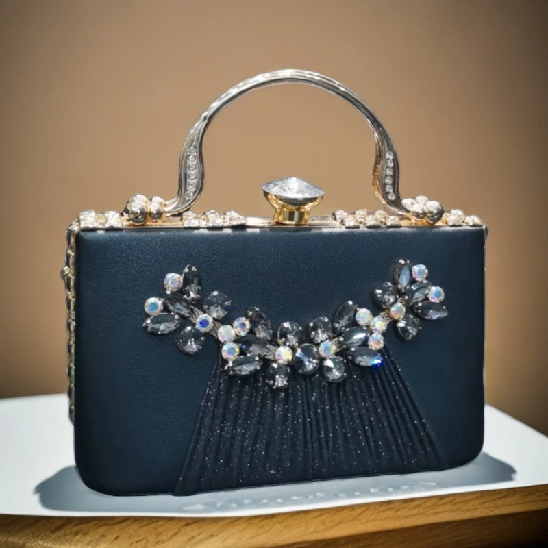 名媛晚宴包宴会镶钻旗袍包晚妆包优雅高贵水钻链条包夹子包礼服