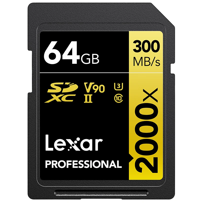未使用 Lexar/雷克沙 v90sd卡相机内存卡2000x高速4K相机存储卡
