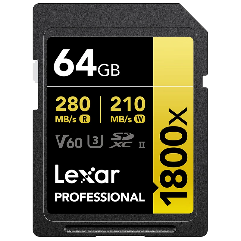 未使用 Lexar/雷克沙 v60sd卡相机内存卡1800x高速4K相机存储卡