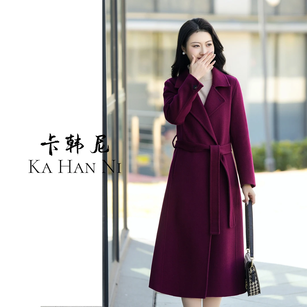 【线下同款加厚】卡韩尼/KaHanNi【一衣三穿】两粒扣双面羊毛大衣19