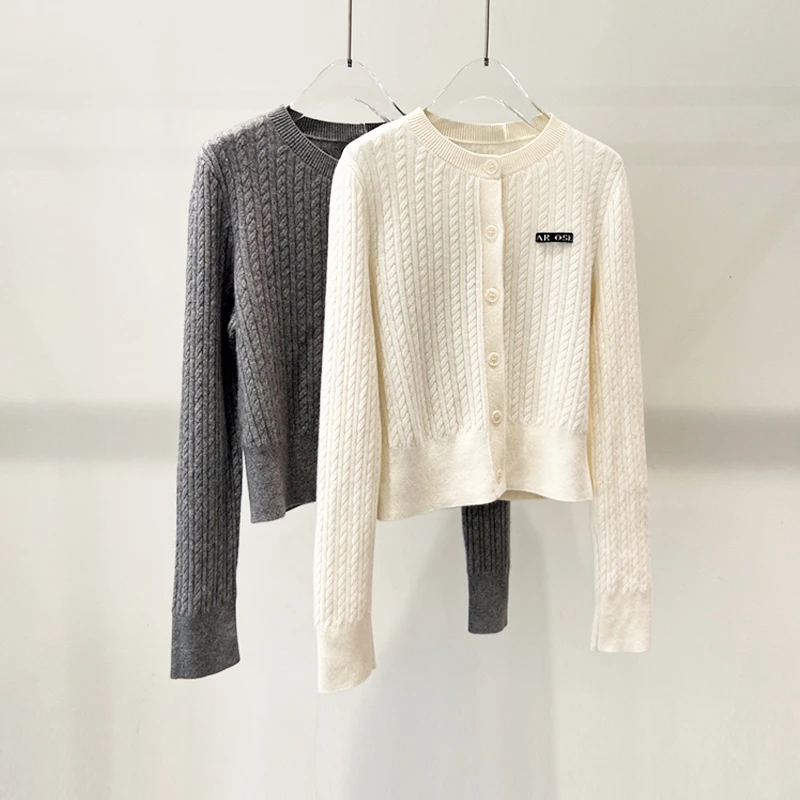 【A182】艾家春季新品款针织衫小香风短款开衫外套女气质时尚