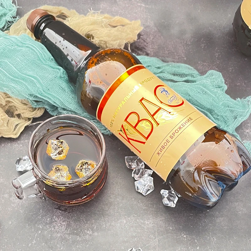 俄罗斯进口俄滋俄味格瓦斯发酵饮料900毫升/瓶