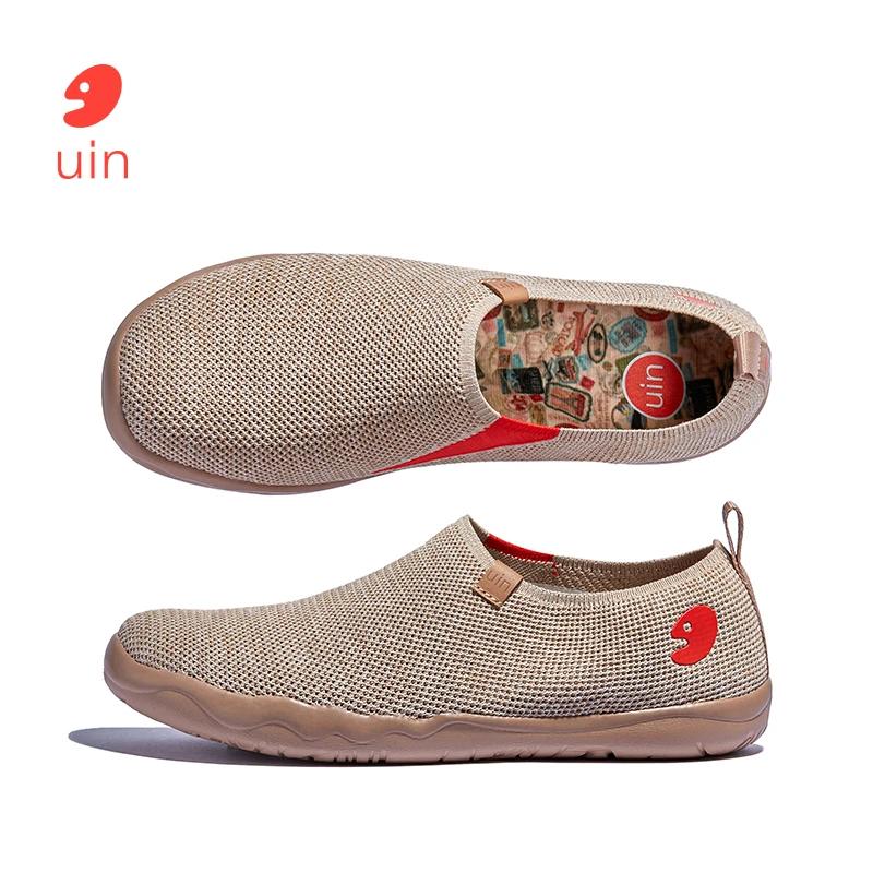 uin彩绘旅行鞋托莱多1混色飞织舒适柔软底单鞋一脚蹬低帮鞋春夏